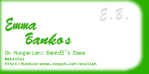 emma bankos business card